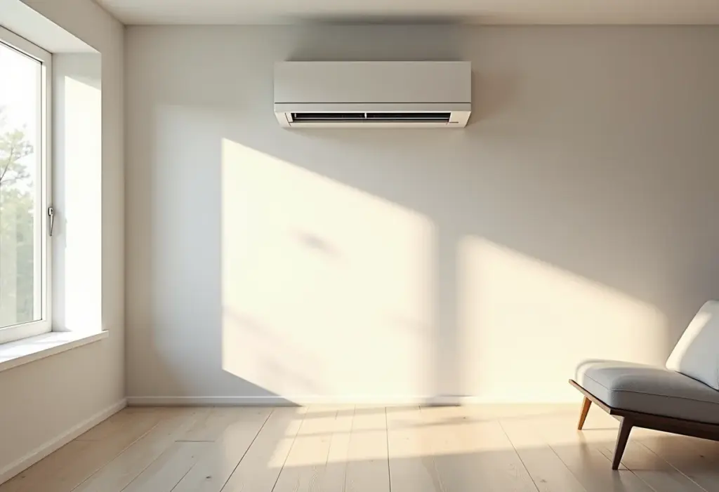 Ar Condicionado Split: Guia fácil para limpar os filtros em casa Ar condicionado split em uma sala de estar moderna