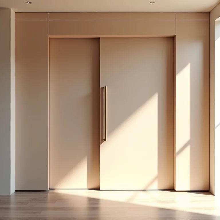 Armário embutido com portas de correr otimizando o espaço na área de serviço.