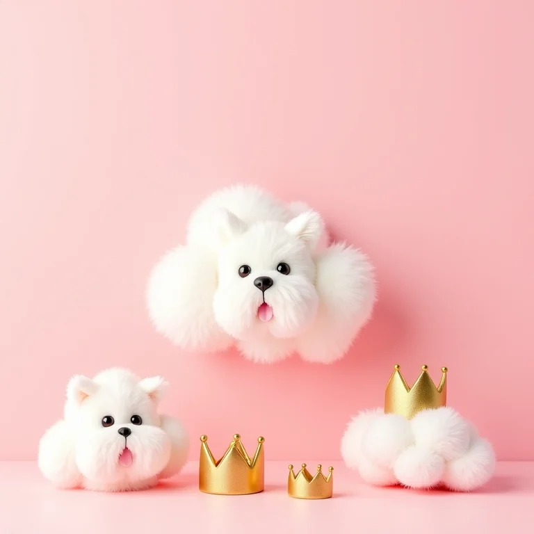 Brinquedos fofos para cachorro em estilo editorial flat lay