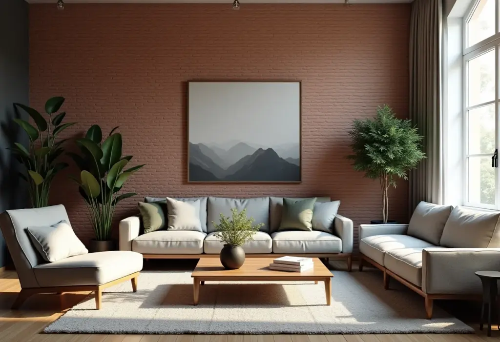 Cabos Cat5e e Cat6 dispostos em sala de estar moderna