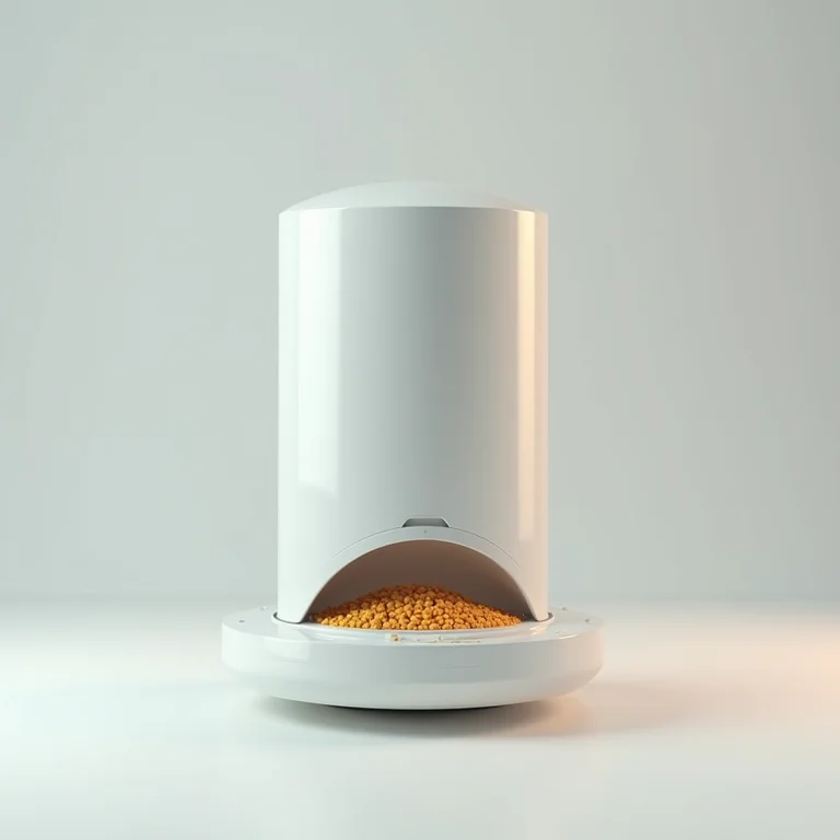 Comedouro interativo para pets em fundo neutro