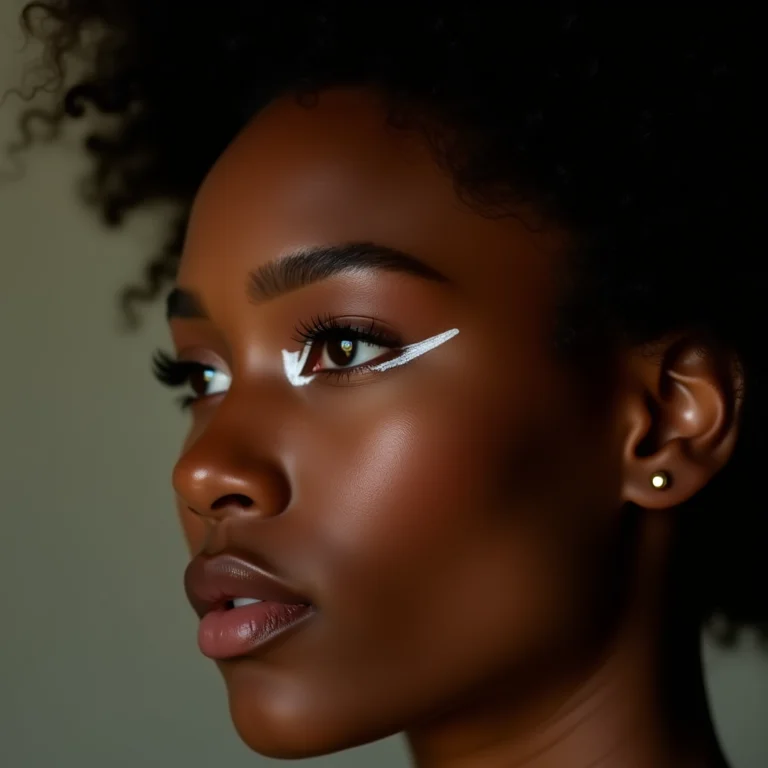 Delineado branco no canto interno para iluminar o olhar.