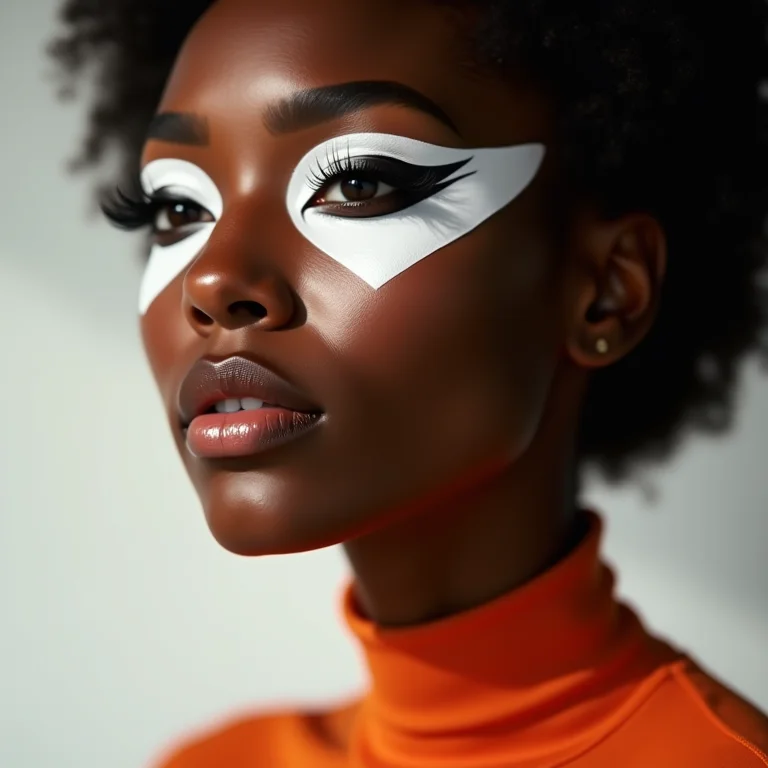 Delineado gráfico branco moderno e impactante.