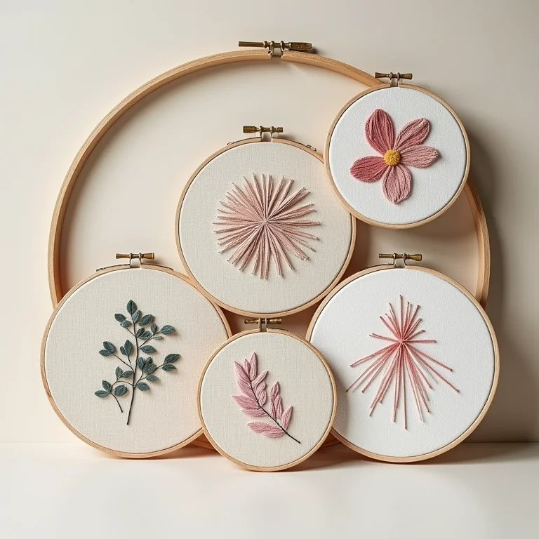 Diversos projetos criativos com bastidor bordado