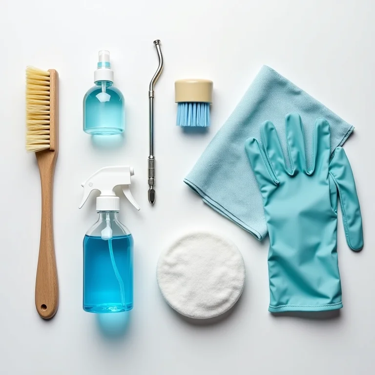 Ferramentas e materiais para limpar o ar condicionado