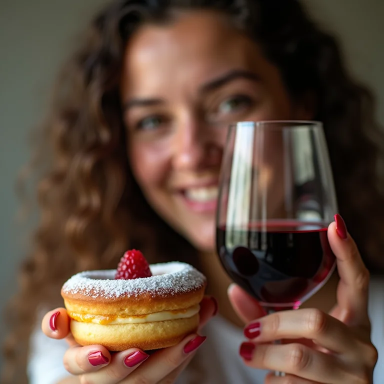Harmonização de pastel de nata com vinho do Porto.
