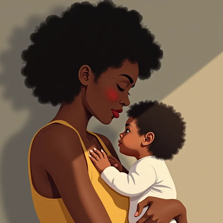 Mãe estabelecendo rotina de sono com o bebê