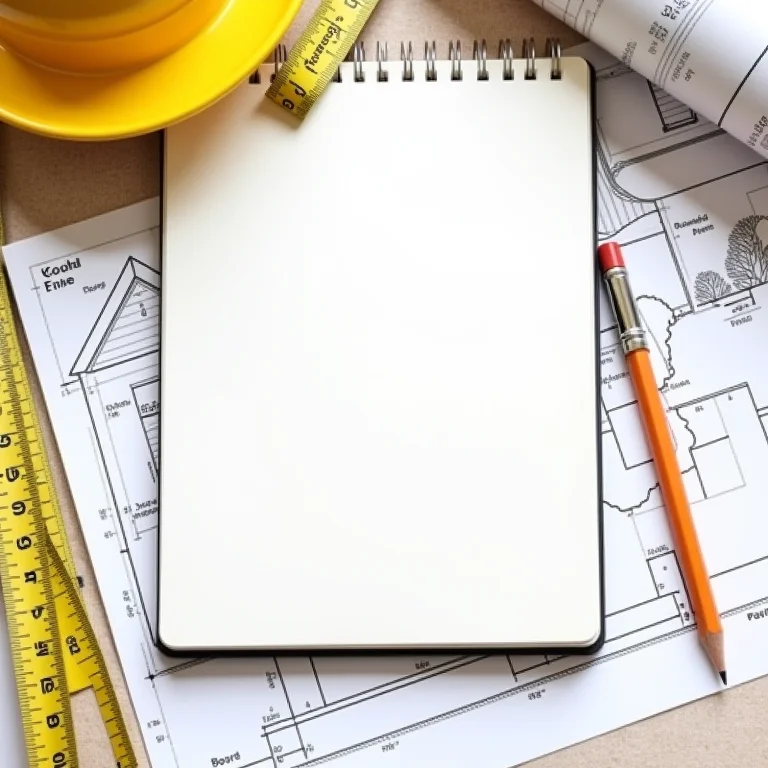 Materiais para medir e planejar a construção do cercado de cachorro