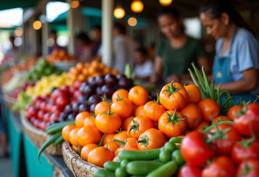 Mercado central de Teresina com frutas e comidas típicas