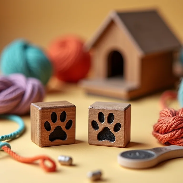 Objetos relacionados a cachorros em composição criativa