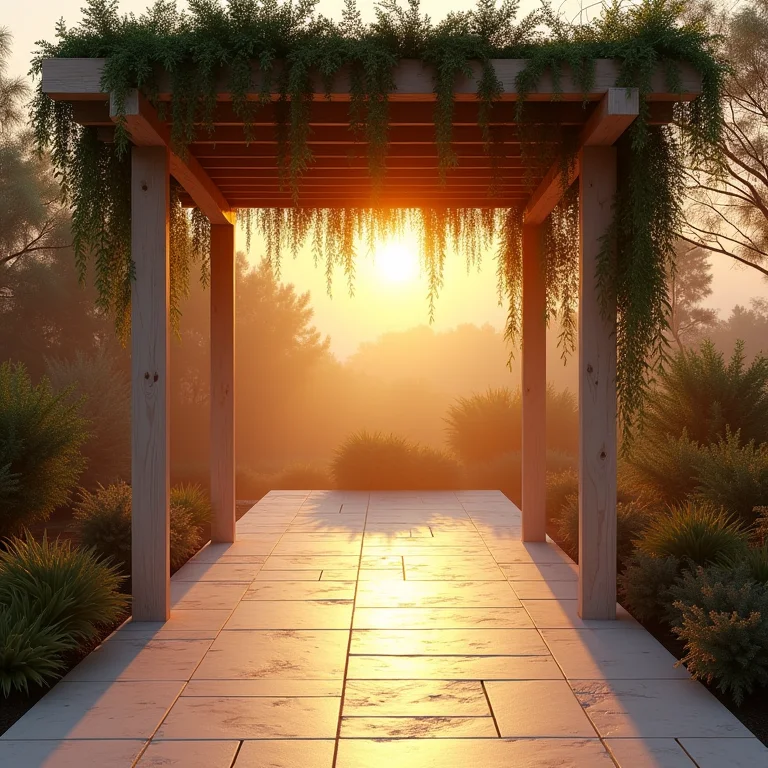 Pergolado com iluminação especial para ambiente acolhedor