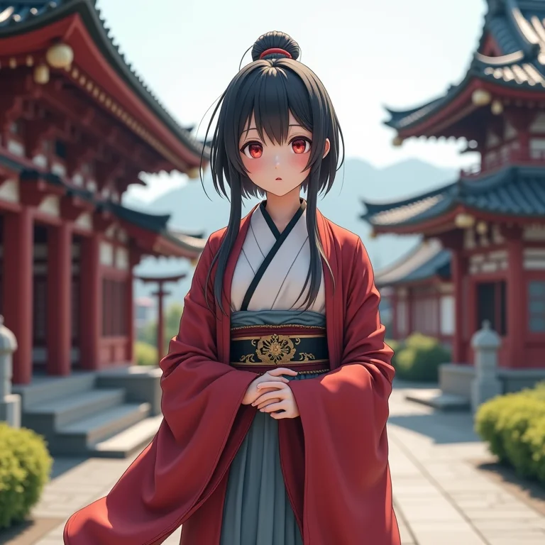 Personagem de anime inspirado em divindade japonesa.