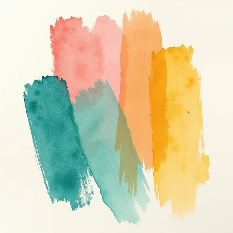 Pinceladas abstratas em cores vibrantes