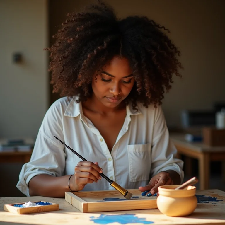 Pintura com pincel ou rolo em móvel de madeira