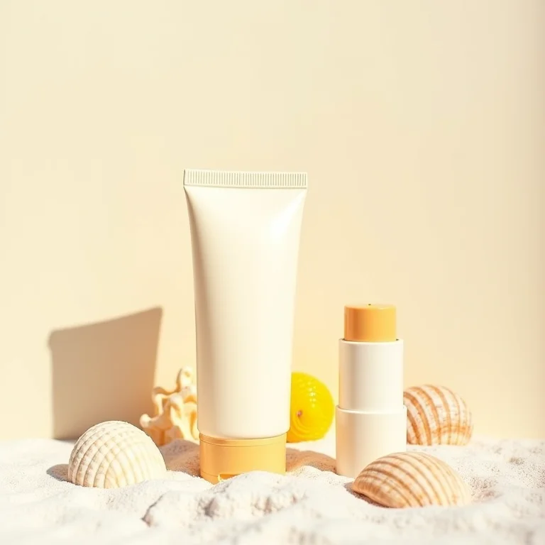 Protetores solares com diferentes texturas