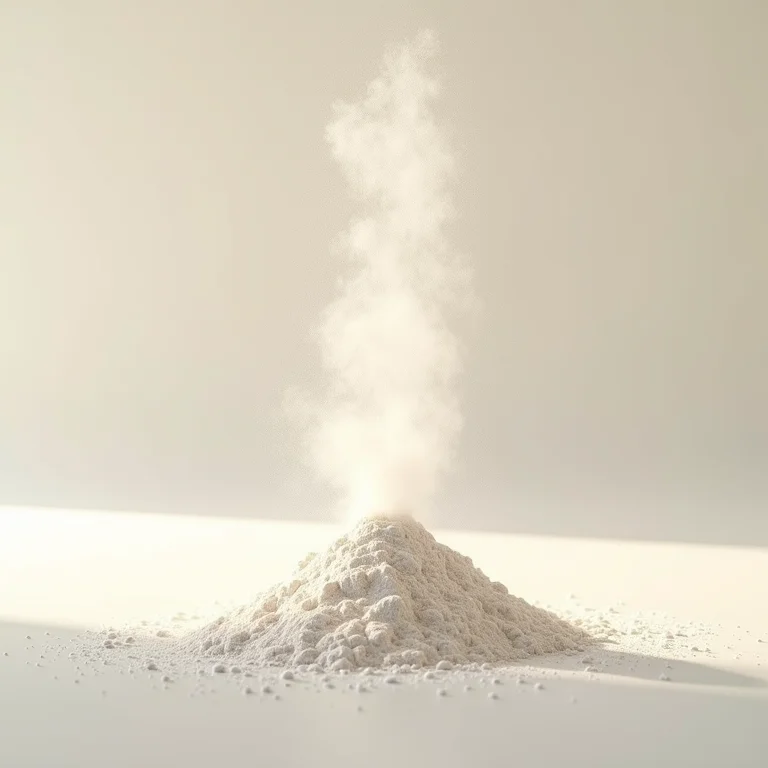 Talco sendo usado em mancha de óleo fresca