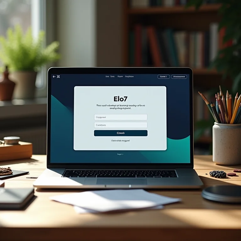 Tela de um laptop mostrando a página de cadastro do Elo7