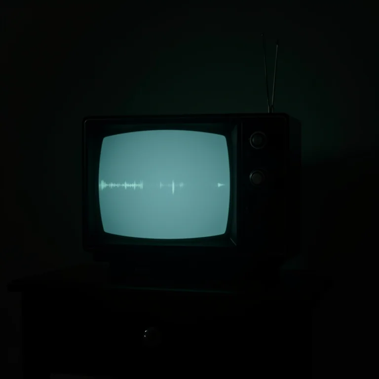 Televisão antiga exibindo estática