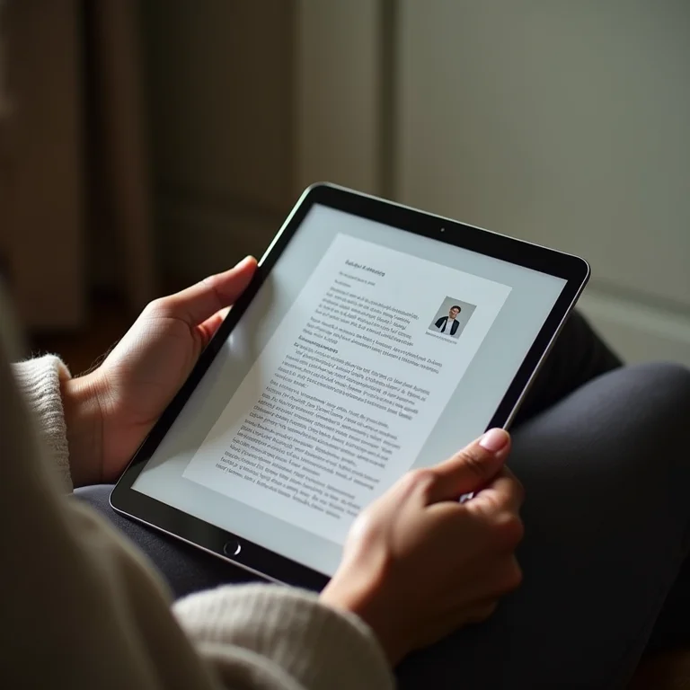 Visualizando documentos digitalizados em um tablet