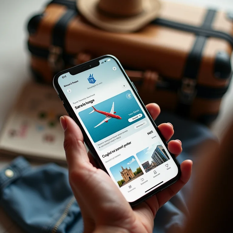 Aplicativo de organização de mala de viagem no celular