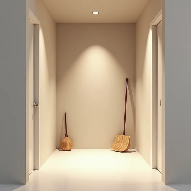 Armário de vassouras vazio