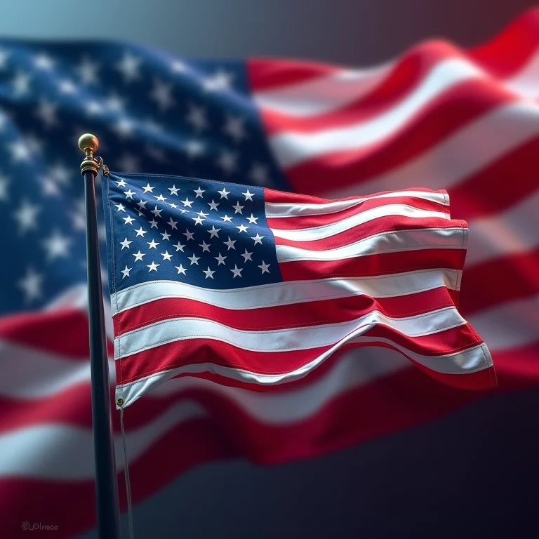 Bandeira americana sutilmente combinada com as cores da FURIA Esports