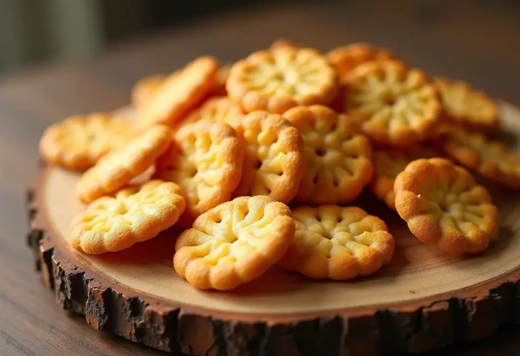 Biscoitos de arroz crocantes caseiros