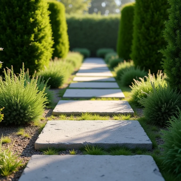 Caminho de pedras assentadas com design elegante