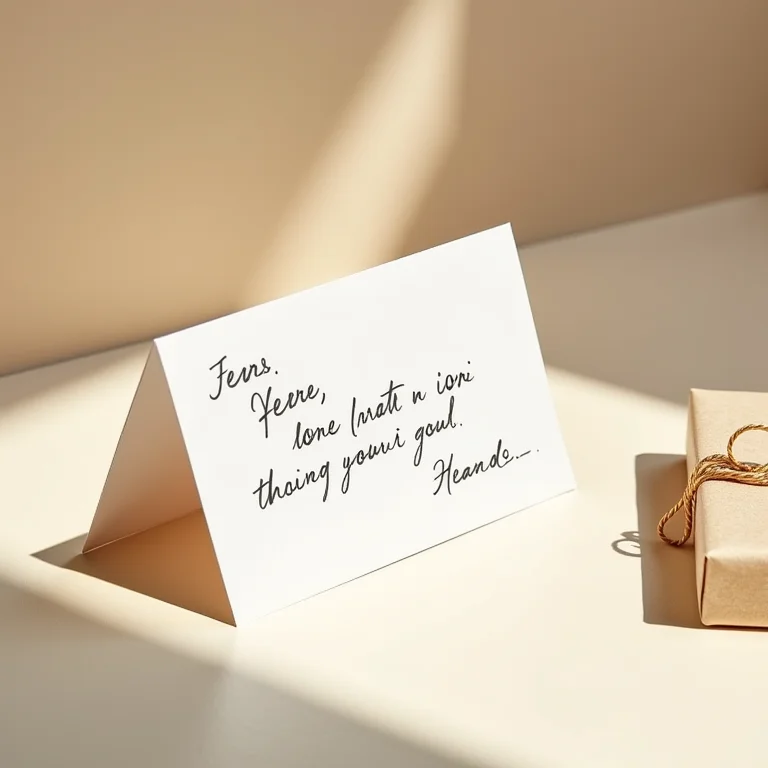 Cartão e presente de aniversário para cliente