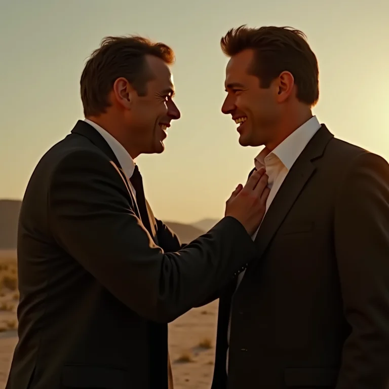 Cena do filme Kiss Kiss Bang Bang com Robert Downey Jr. e Val Kilmer.