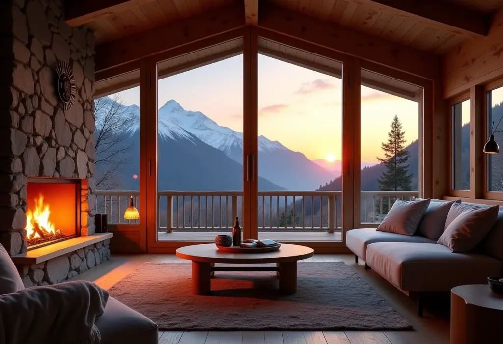 Chalé romântico com lareira e vista para as montanhas em Monte Verde