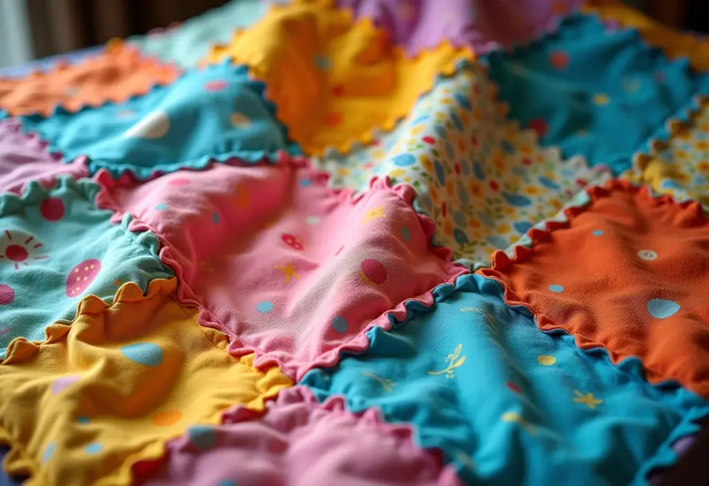 Patchwork para iniciantes: Guia prático e sem complicações Colagem vibrante de retalhos em patchwork.