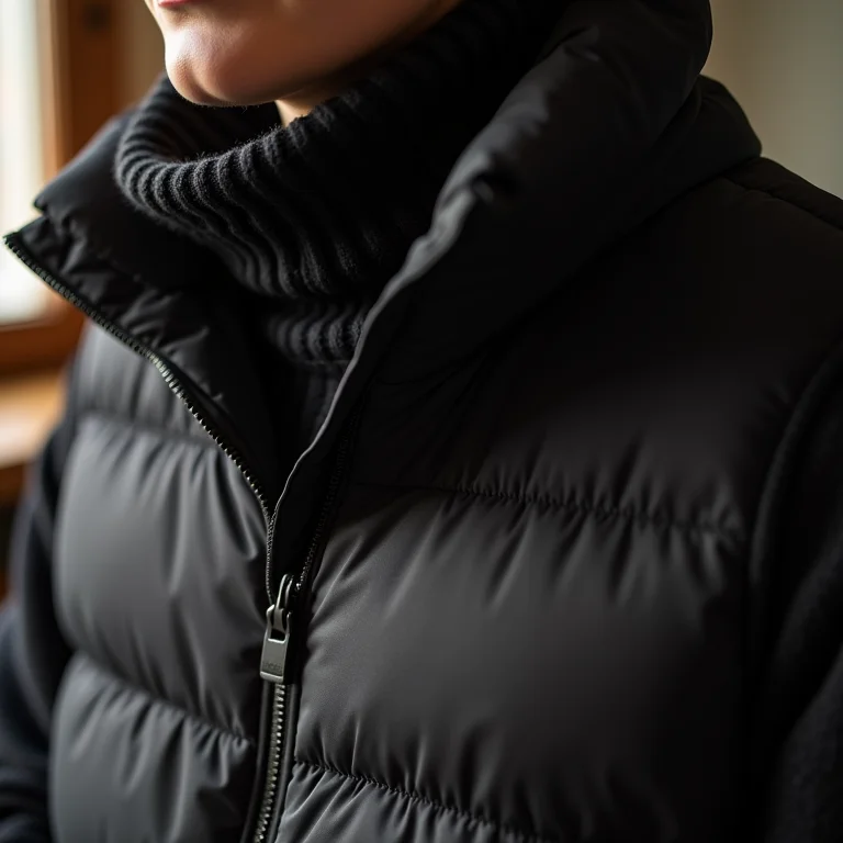 Colete puffer por baixo do casaco para mais calor