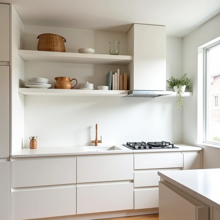 Comparativo de espaços de cozinha organizados e desorganizados.