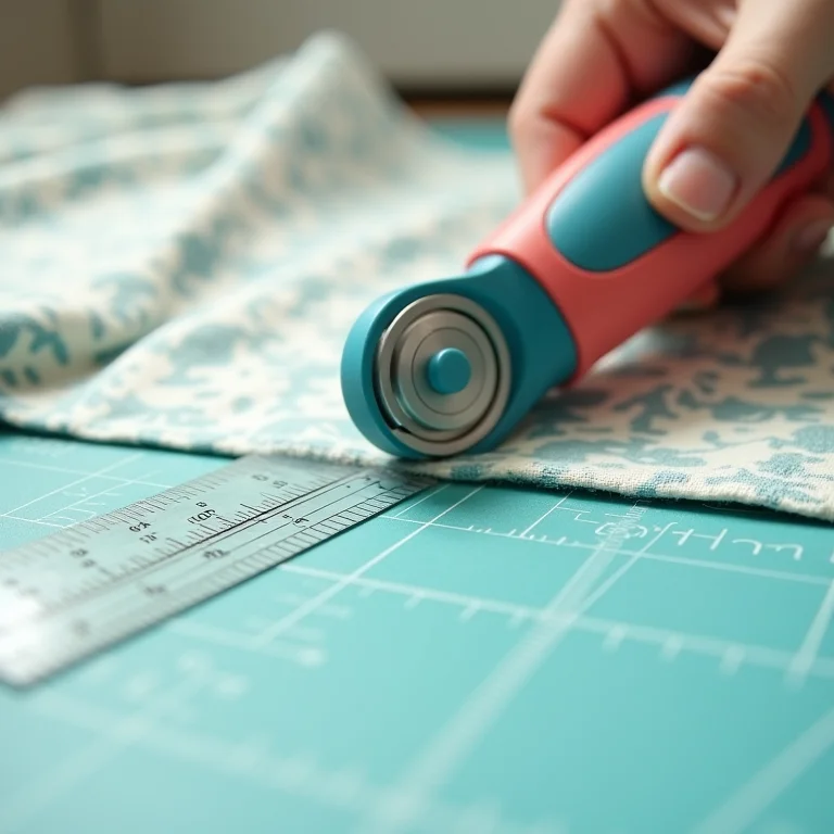 Corte preciso de tecido para patchwork.