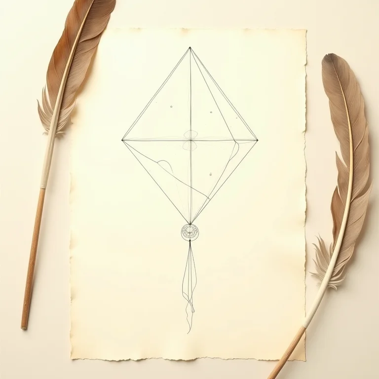 Desenhos e diagramas antigos de pipas