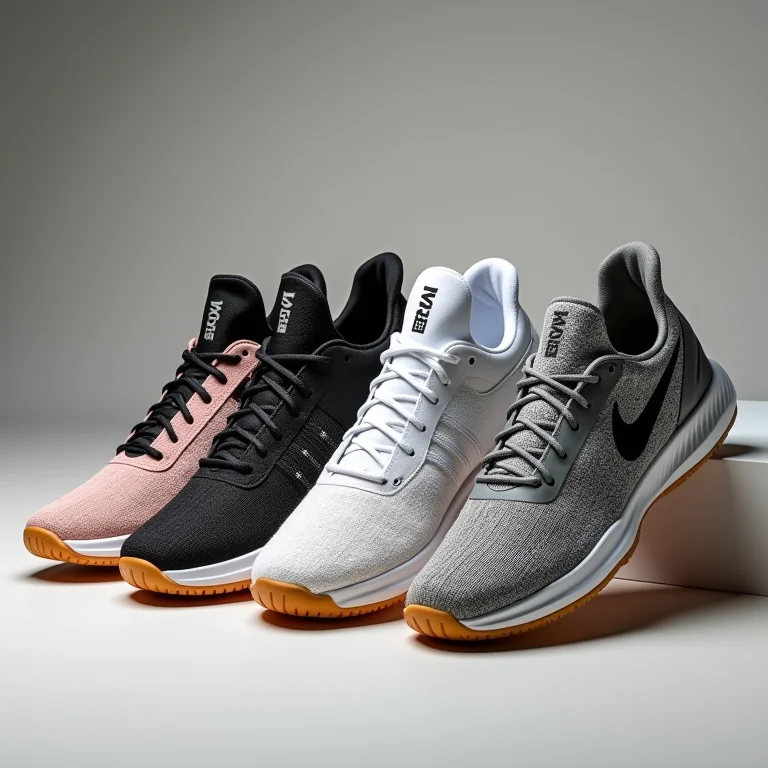 Diferentes materiais e construções de tênis de handebol duráveis