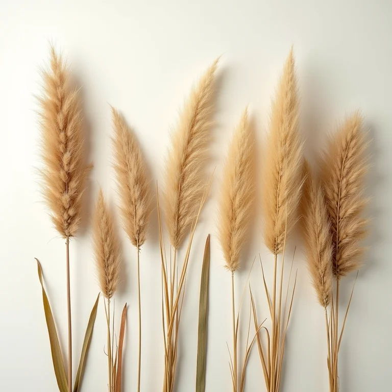 Diferentes tipos de gramas de clima quente dispostas em um flat lay.