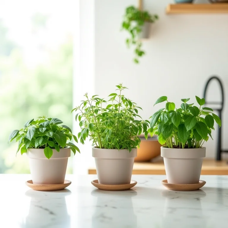 Ervas frescas crescendo dentro de casa