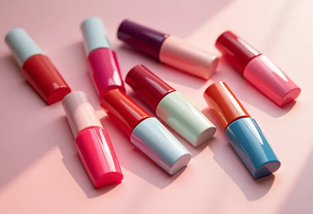 Esmaltes coloridos organizados de forma criativa