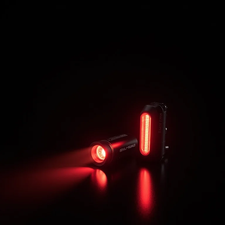 Faróis e sinalização para bicicleta.