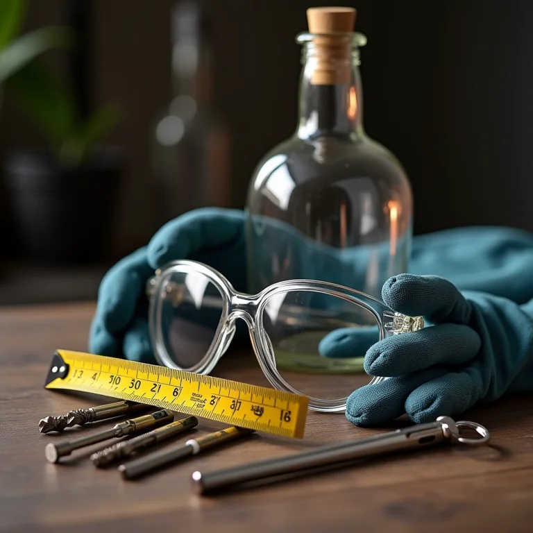 Ferramentas de segurança e precisão para luminárias de garrafa.