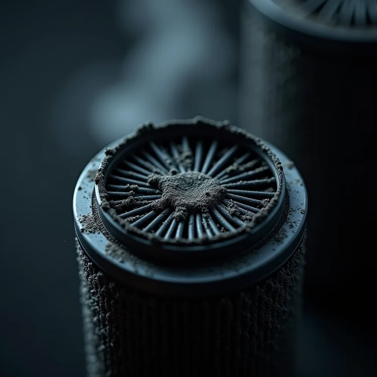 Filtro de depurador de ar saturado de gordura