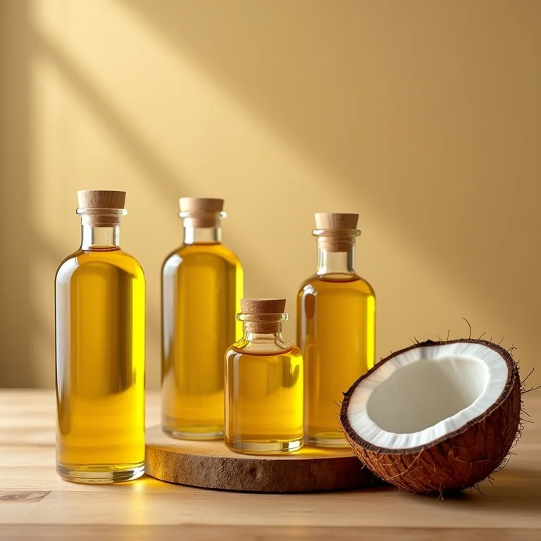 Frascos de óleos naturais para nutrição capilar