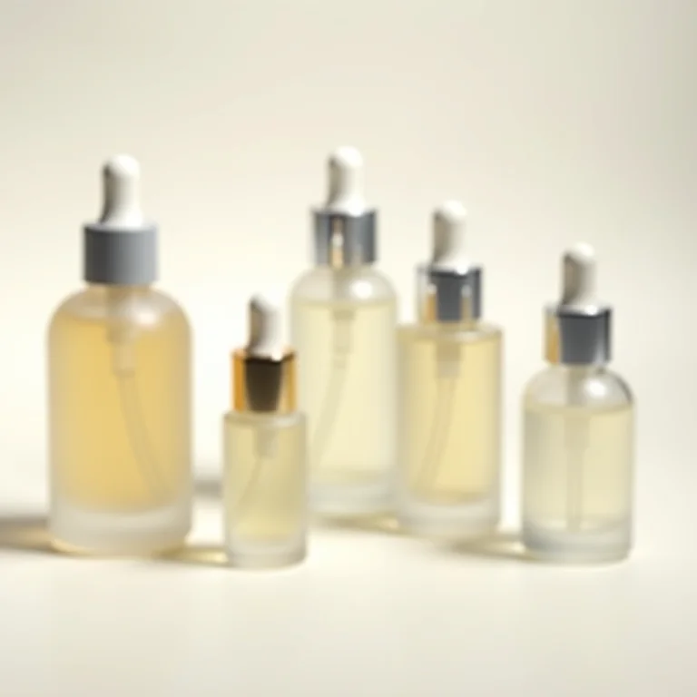 Frascos de séruns faciais