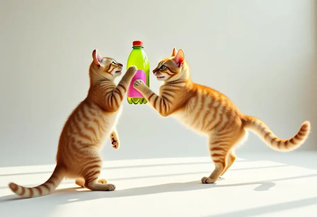 Brinquedos para gatos: Transforme garrafa PET em diversão FELINA! Gato brincando com brinquedo feito de garrafa PET