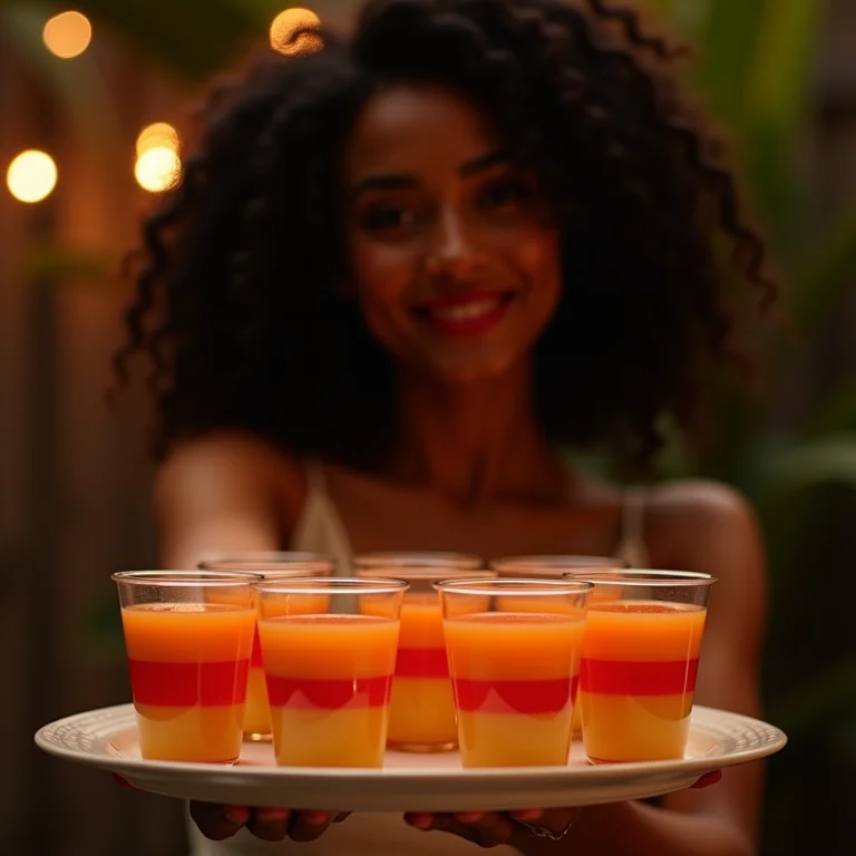 Gelatina colorida para festas