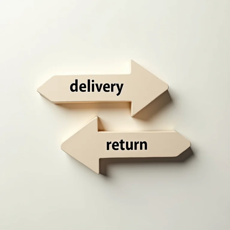 Ilustração de setas representando os fluxos de entrega e devolução na logística reversa.