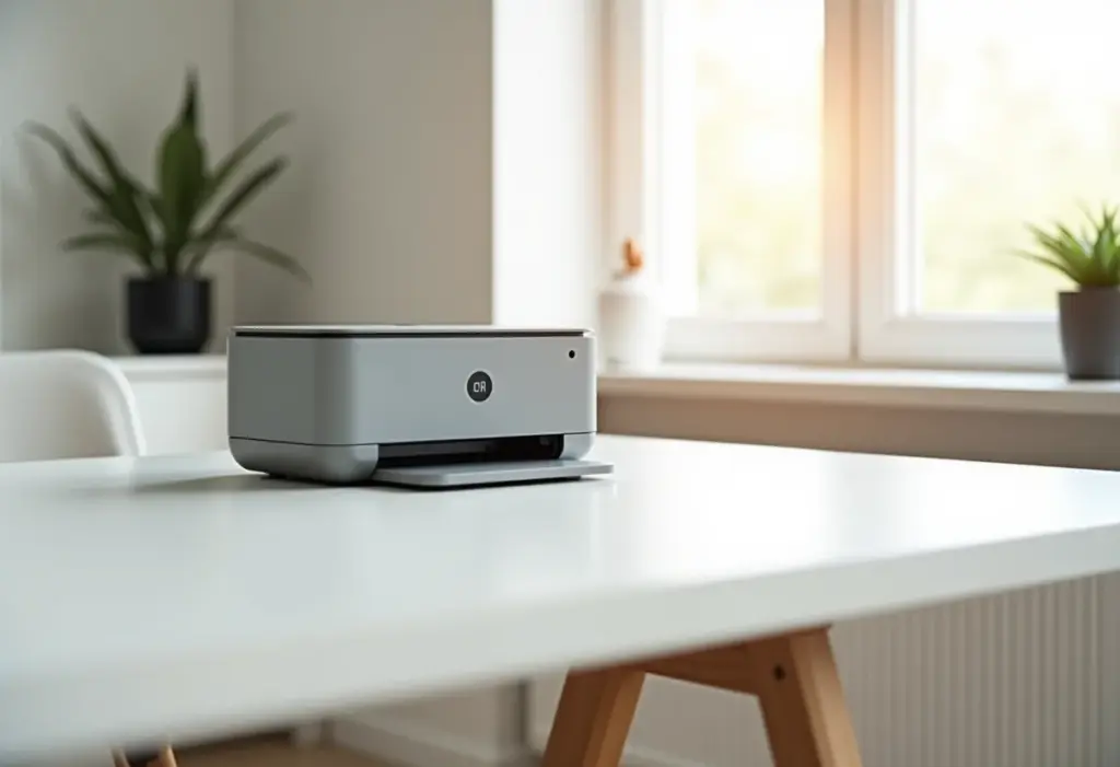 Impressora tanque de tinta em um escritório moderno e minimalista