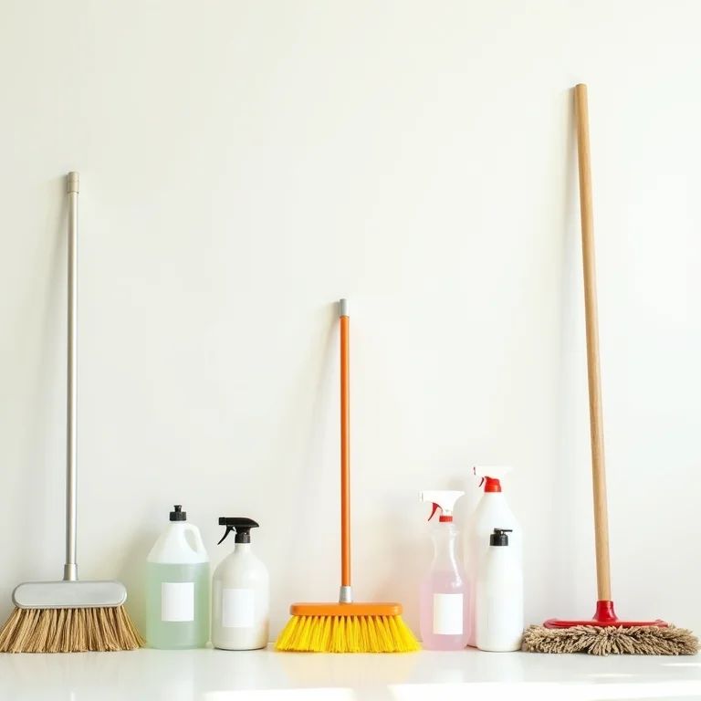 Itens de limpeza variados